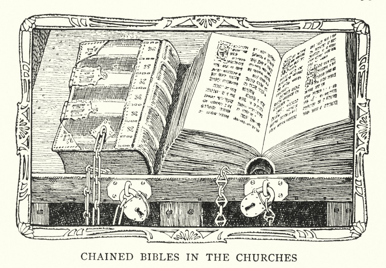 Angekettete Bibel in einer Kirche, Zeit von König Heinrich VIII von Patten (after) Wilson