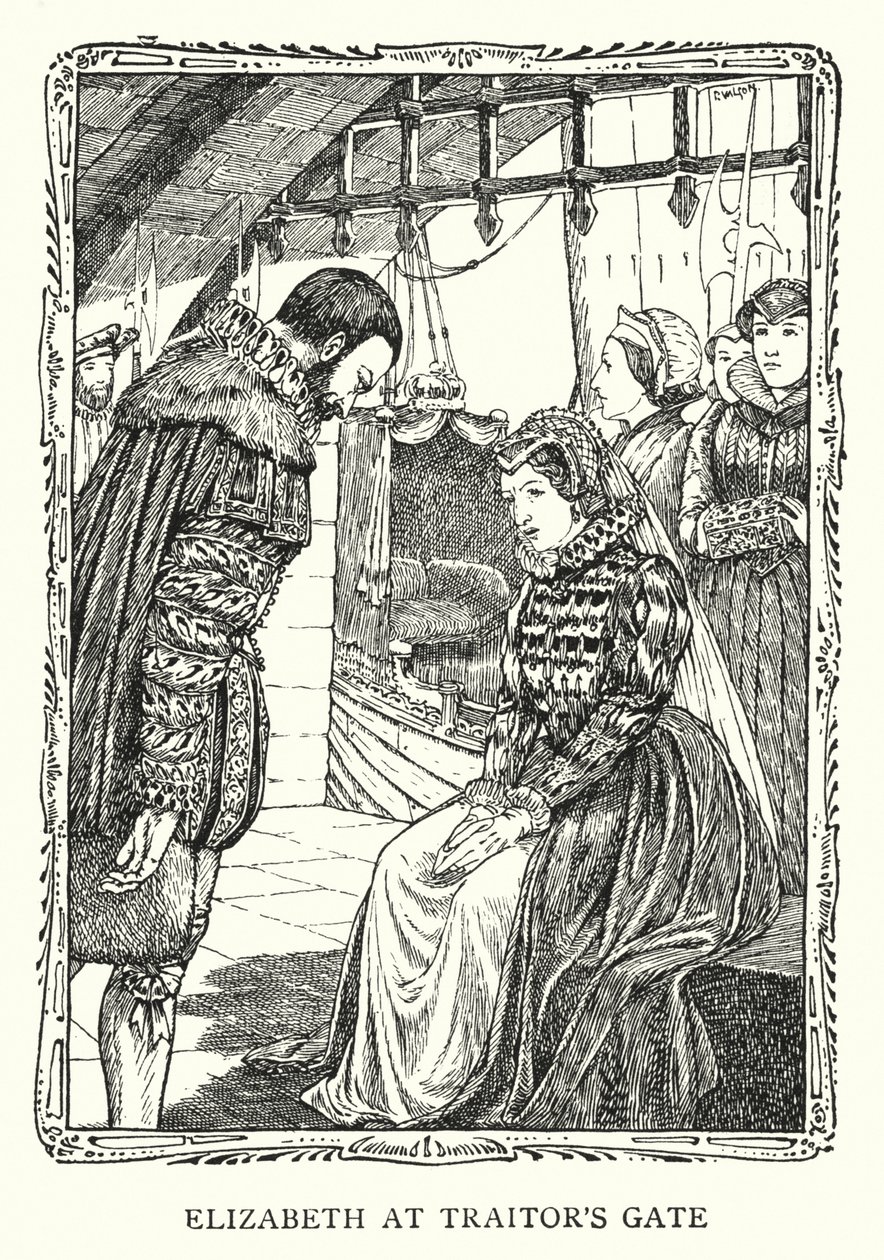 Prinzessin Elizabeth am Verrätertor von Patten (after) Wilson