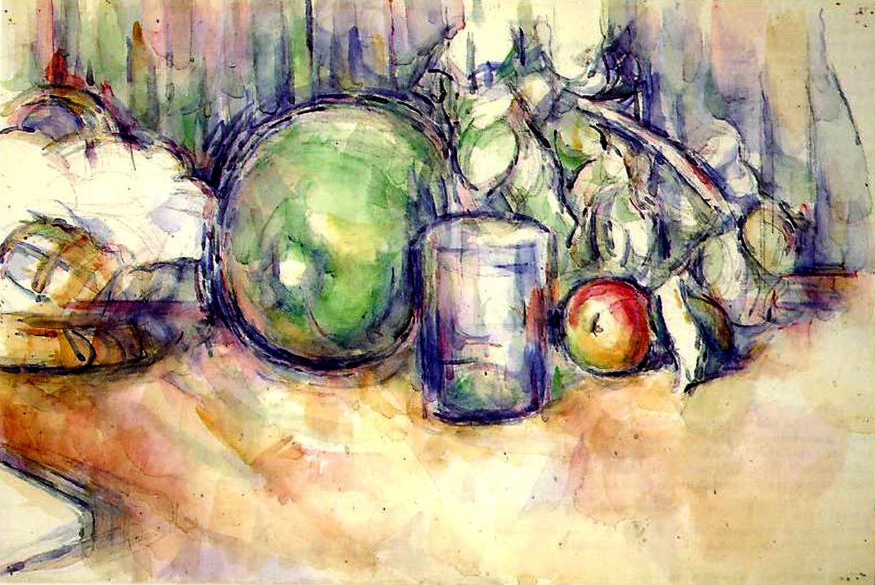 Stillleben mit einem Glas, 1902-06 von Paul Cézanne