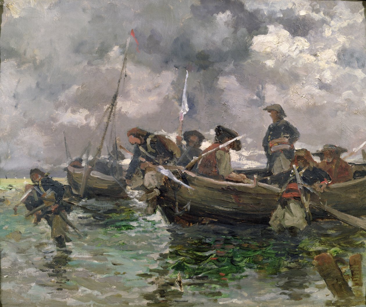 Kriegsszene auf See von Paul Émile Boutigny