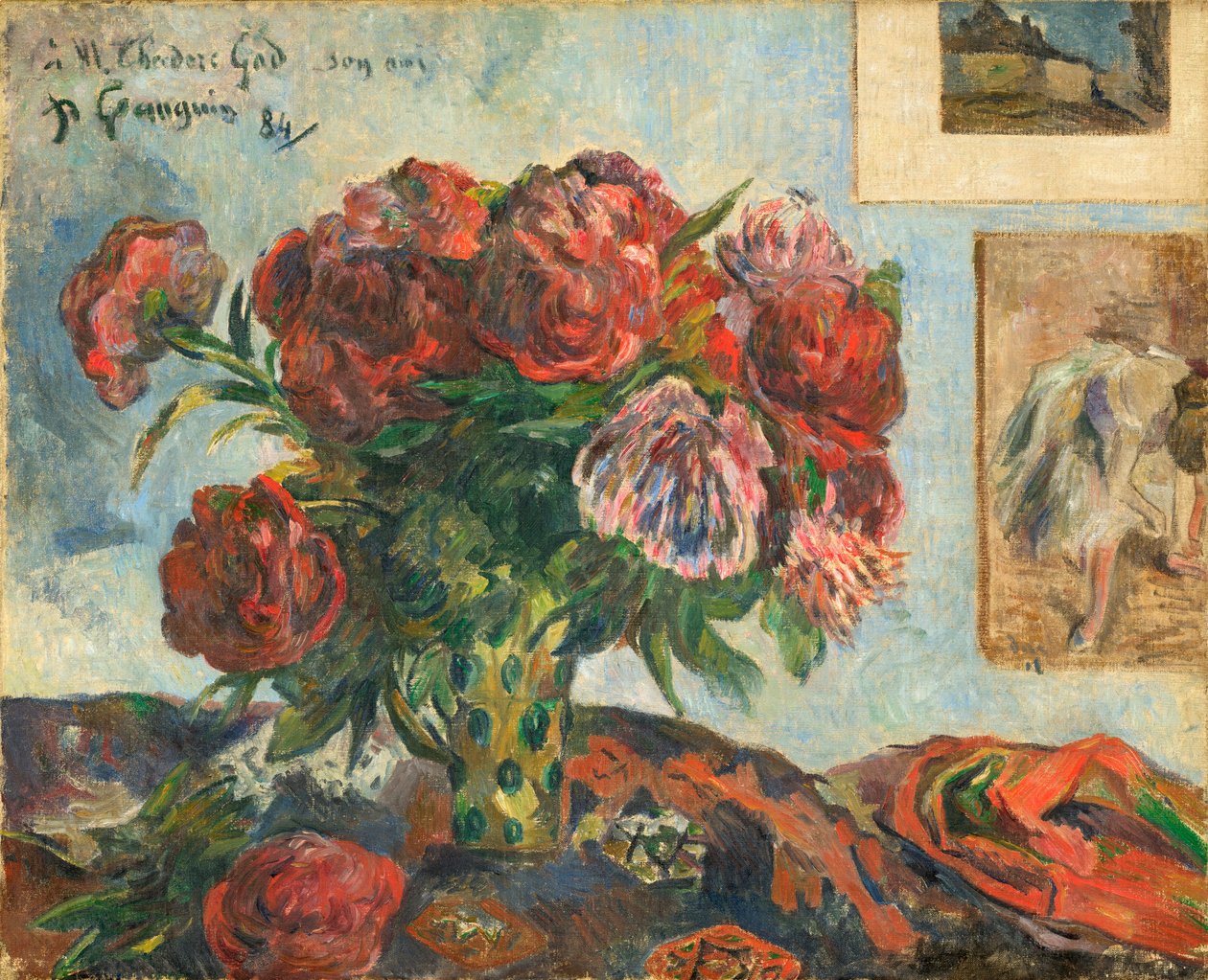 Stillleben mit Pfingstrosen von Paul Gauguin
