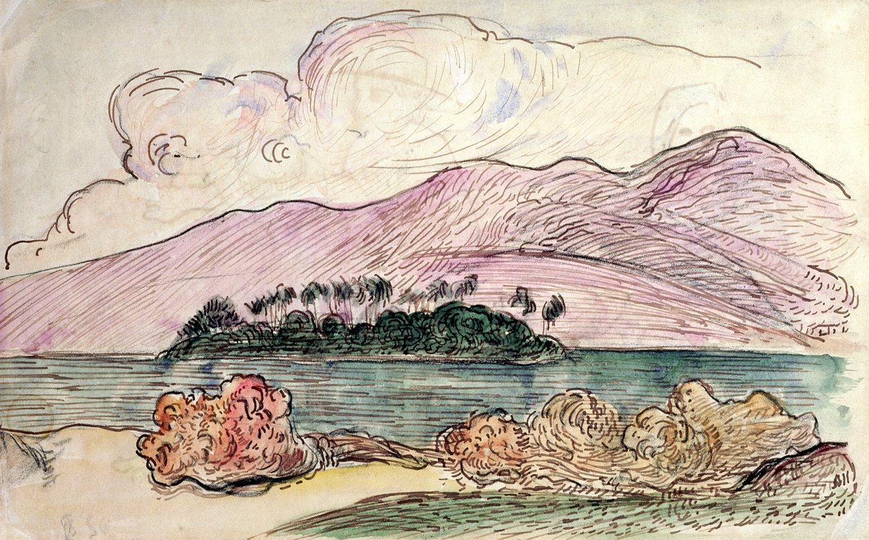 Tahitianische Landschaft von Paul Gauguin