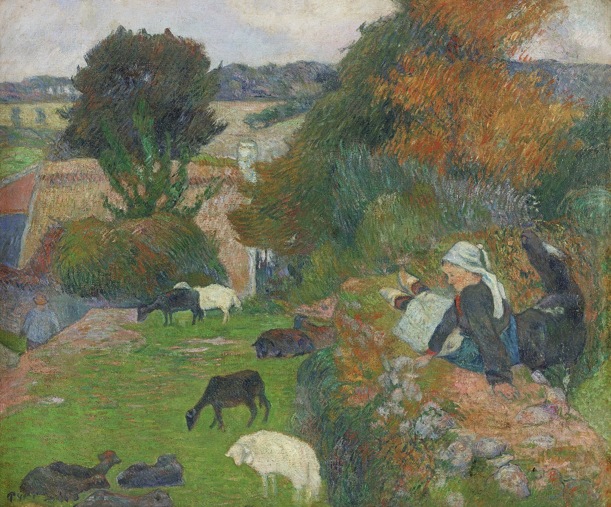 Die bretonische Schäferin, 1886 von Paul Gauguin