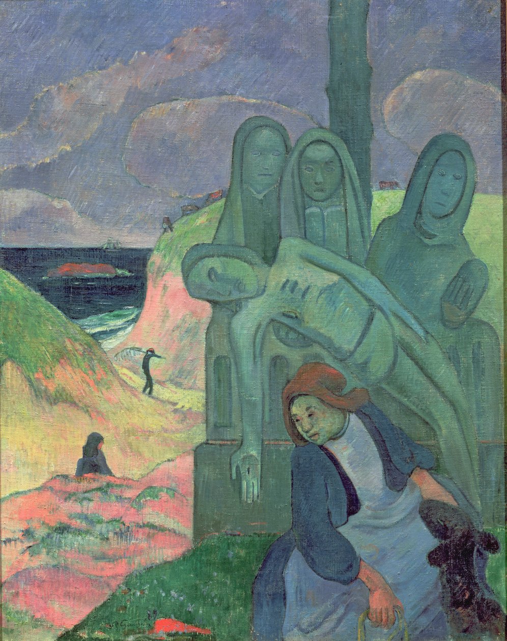 Der grüne Christus (Bretonisches Kalvarienberg) 1889 von Paul Gauguin