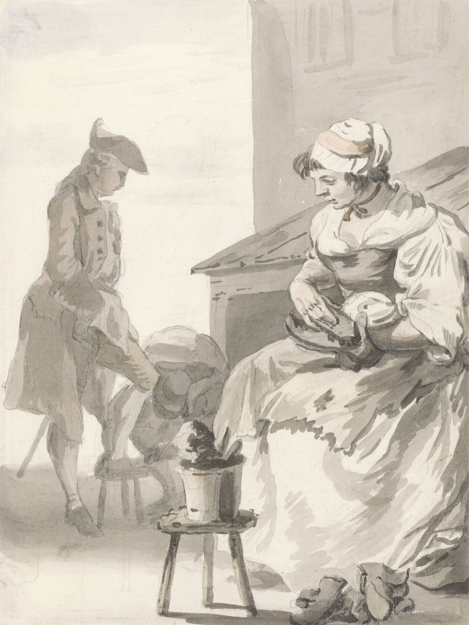 London Cries: Schuhputzer, ca. 1759 von Paul Sandby