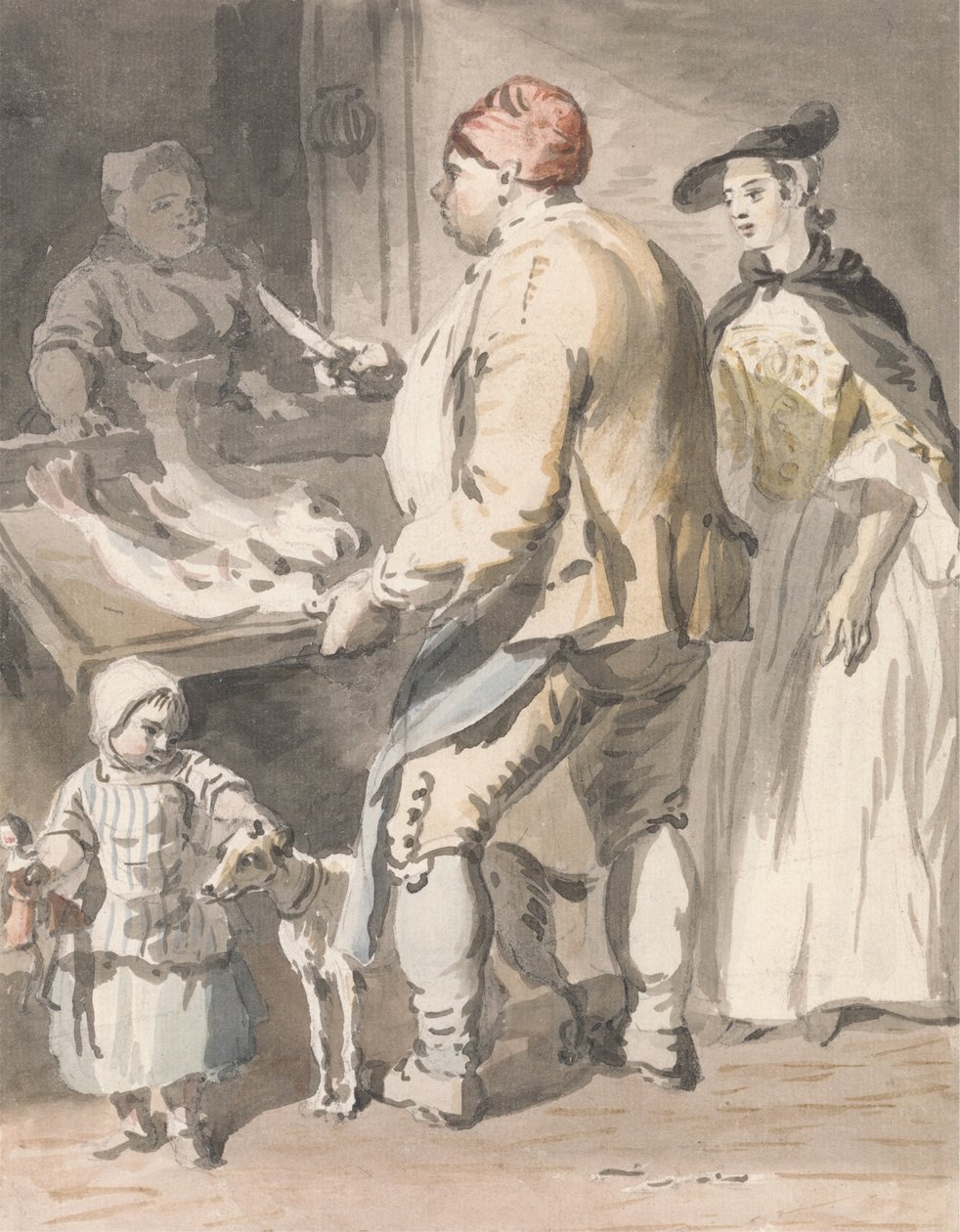 London Cries - Ein Fischhändler von Paul Sandby