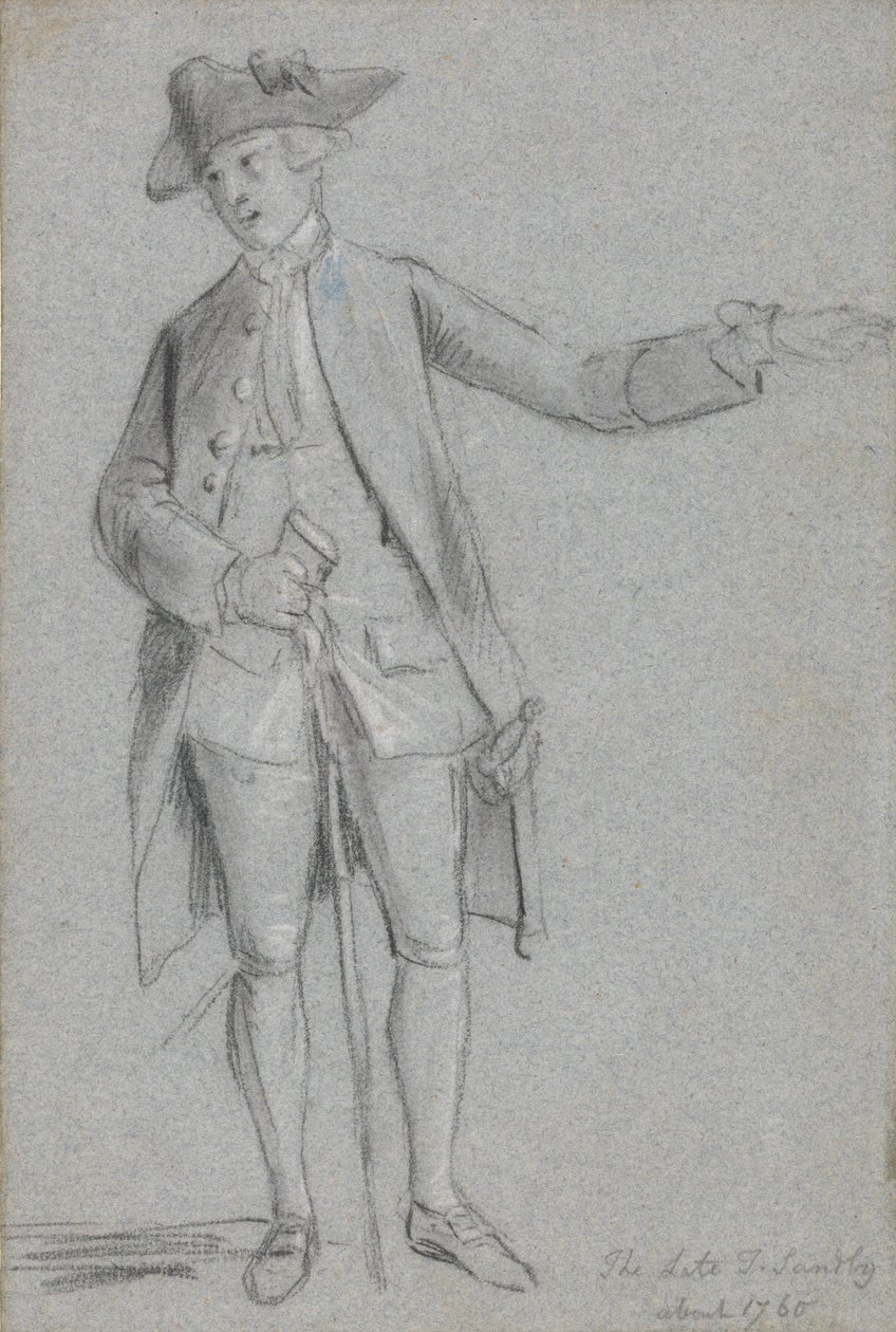 Porträt von Thomas Sandby, R.A., dem Bruder des Künstlers von Paul Sandby