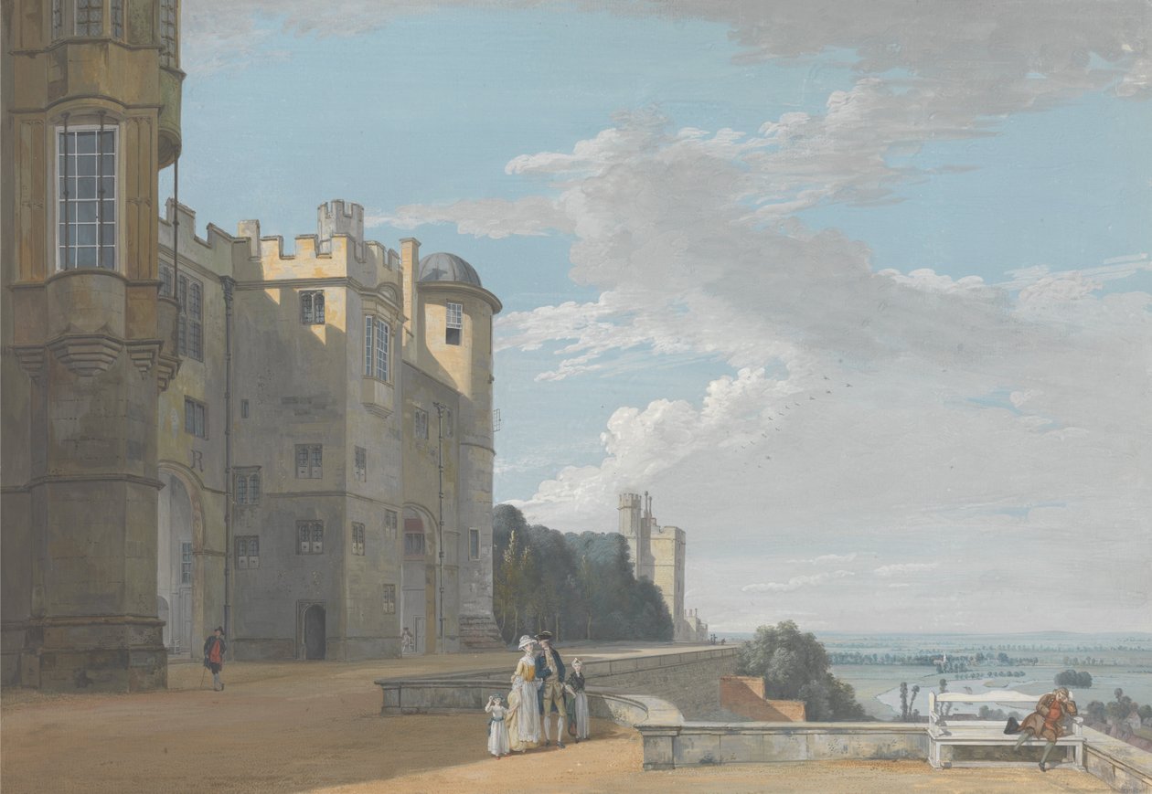 Die Nordterrasse, Windsor Castle, Blick nach Westen von Paul Sandby