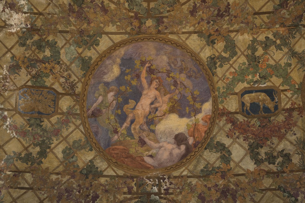 Die Monate des revolutionären Kalenders: Vendémiaire, zwischen 1909 und 1910 (architektonische Dekoration) von Paul Albert Baudouin