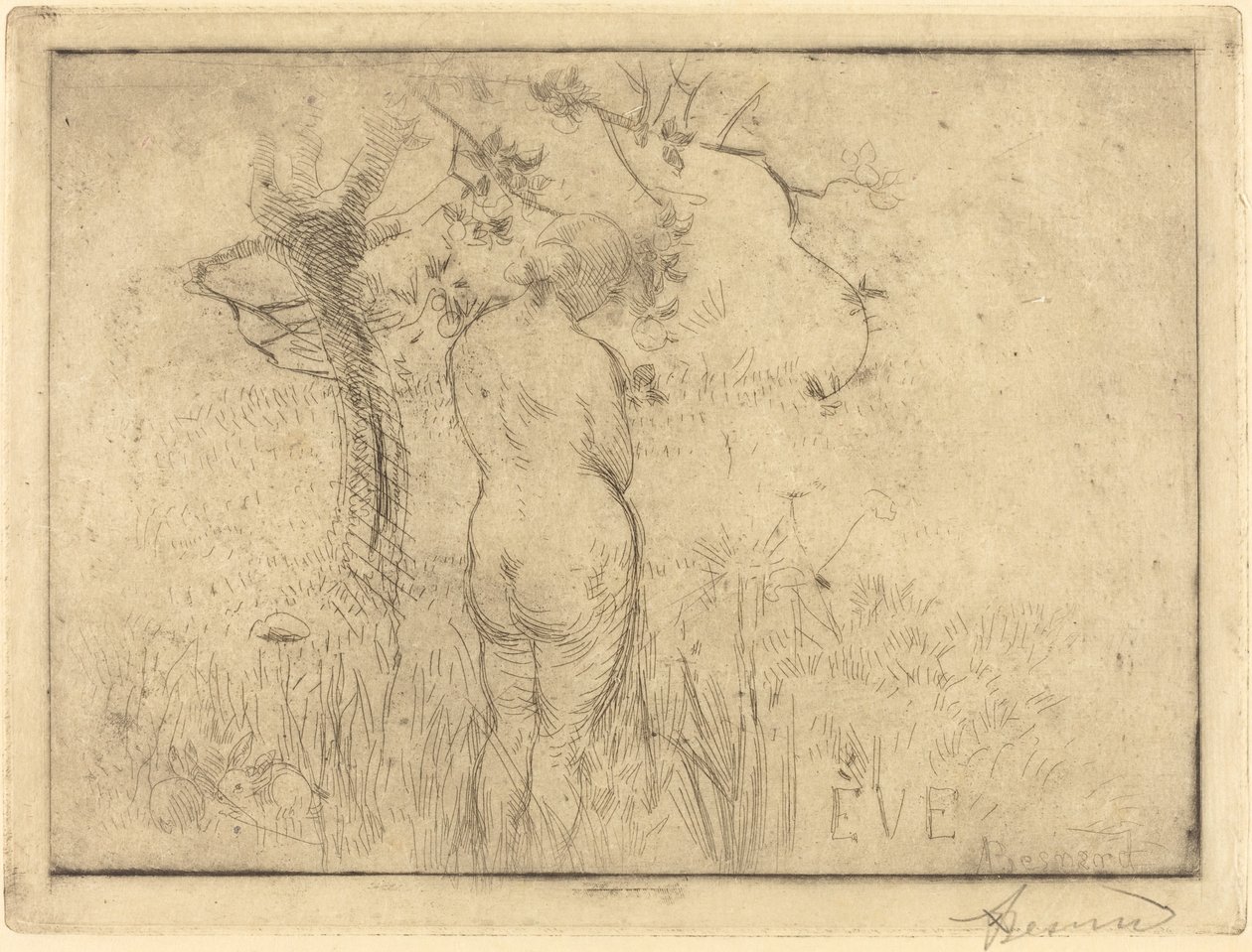 Eva vor dem Apfelbaum, 1892 von Paul Albert Besnard