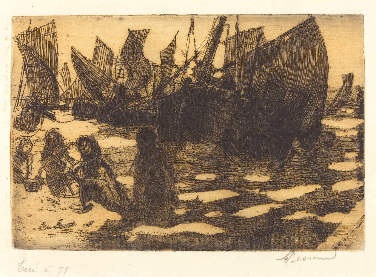 Kleine Fischerboote von Berck Petites Pêcheuses de Berck, 1897 von Paul Albert Besnard