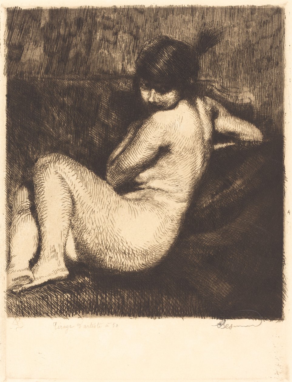 Der Federkopfschmuck Le turban à aigrette, 1901 von Paul Albert Besnard
