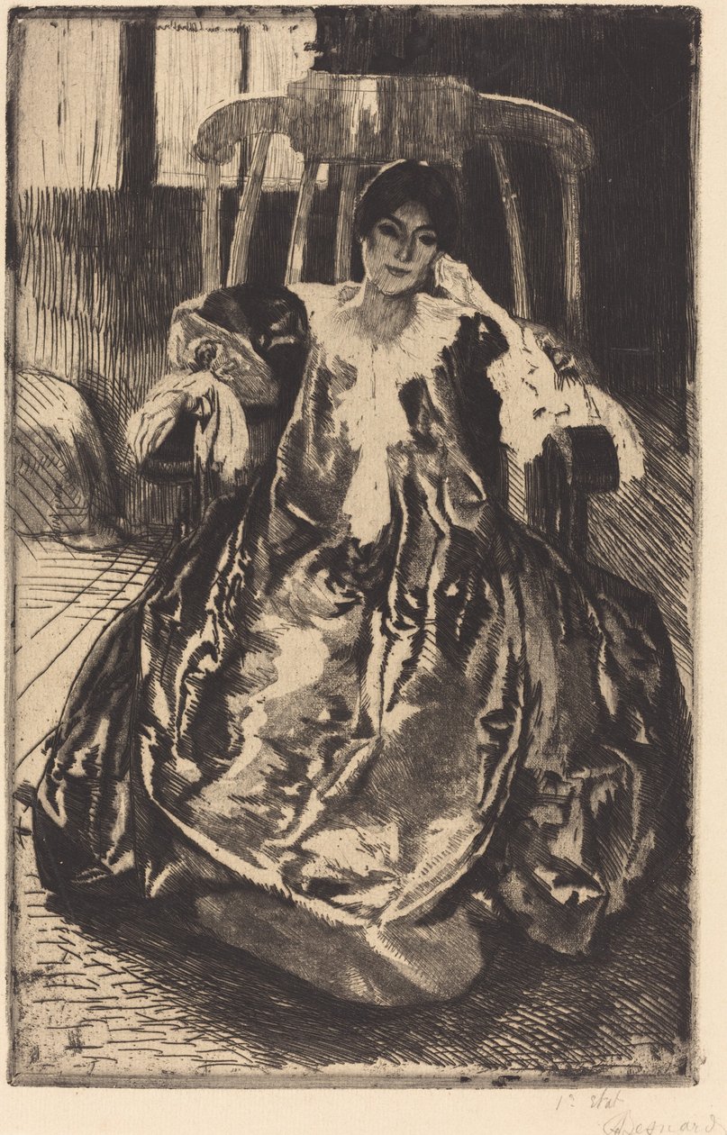 Das Seidenkleid (La robe de soie), 1887 von Paul Albert Besnard
