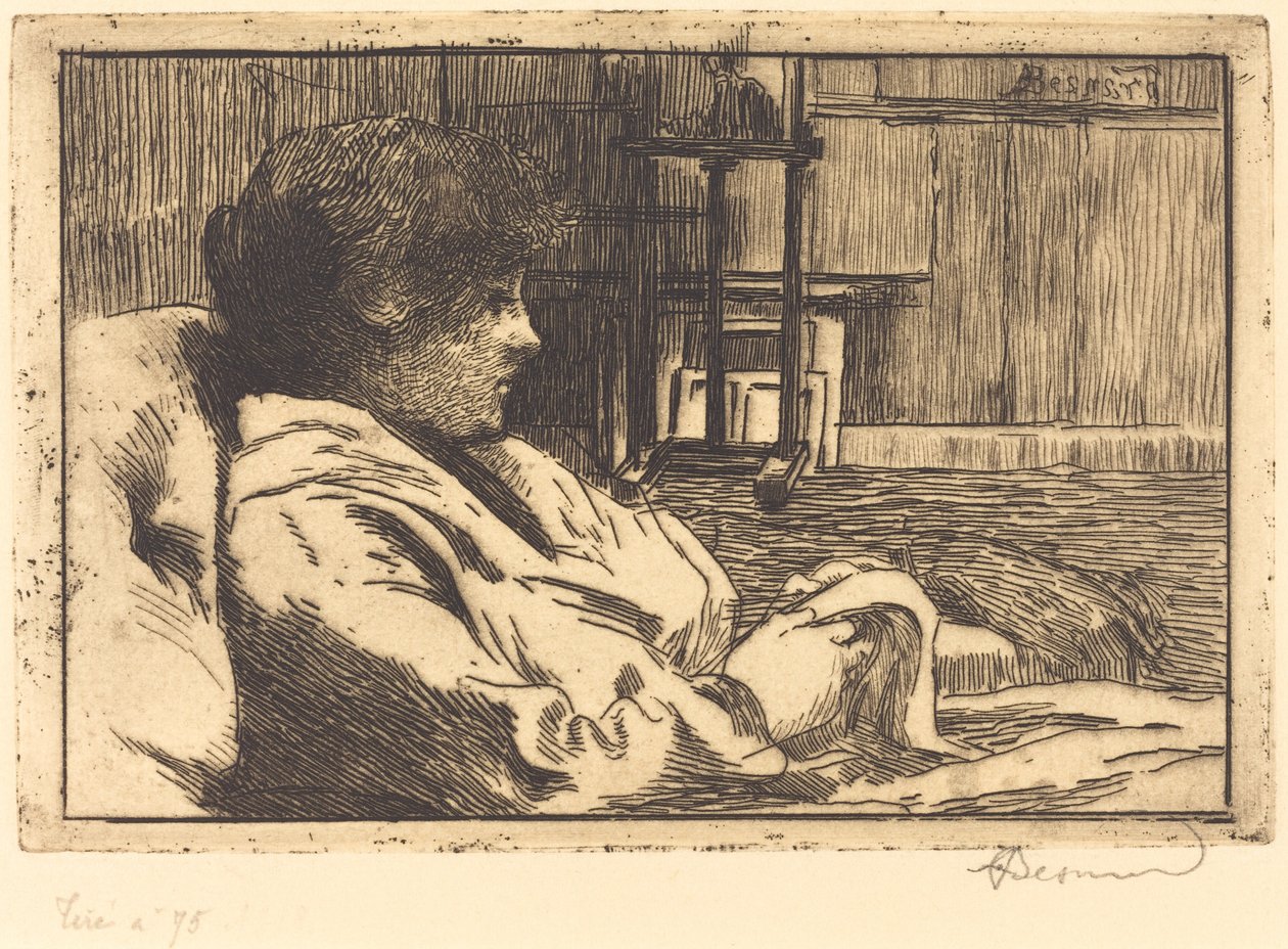 Frau, die im Atelier liest La Lecture dans l