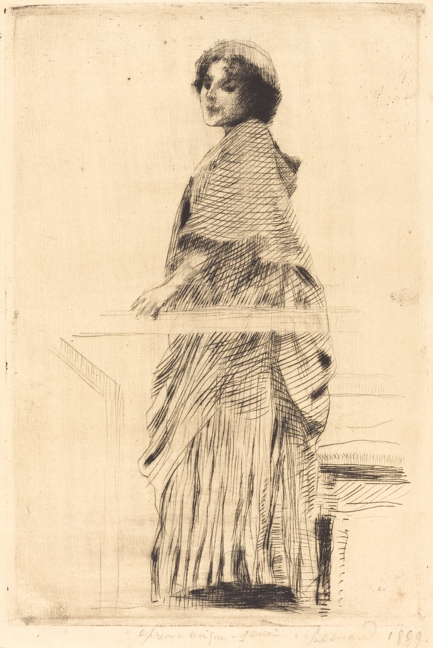 Frau im Umhang, 1889 von Paul Albert Besnard