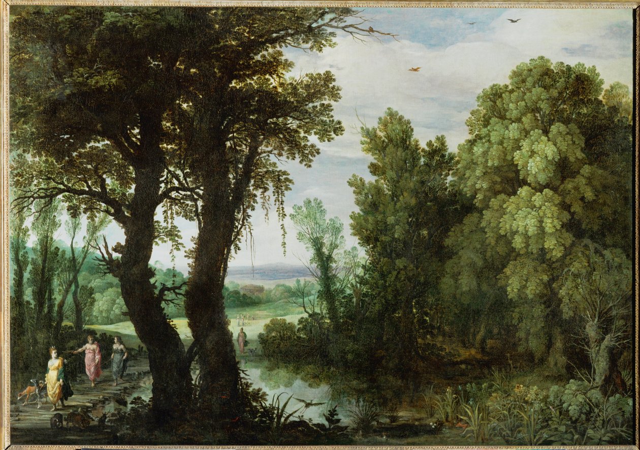 Diana und ihre Nymphen auf der Jagd von Paul Brill or Bril