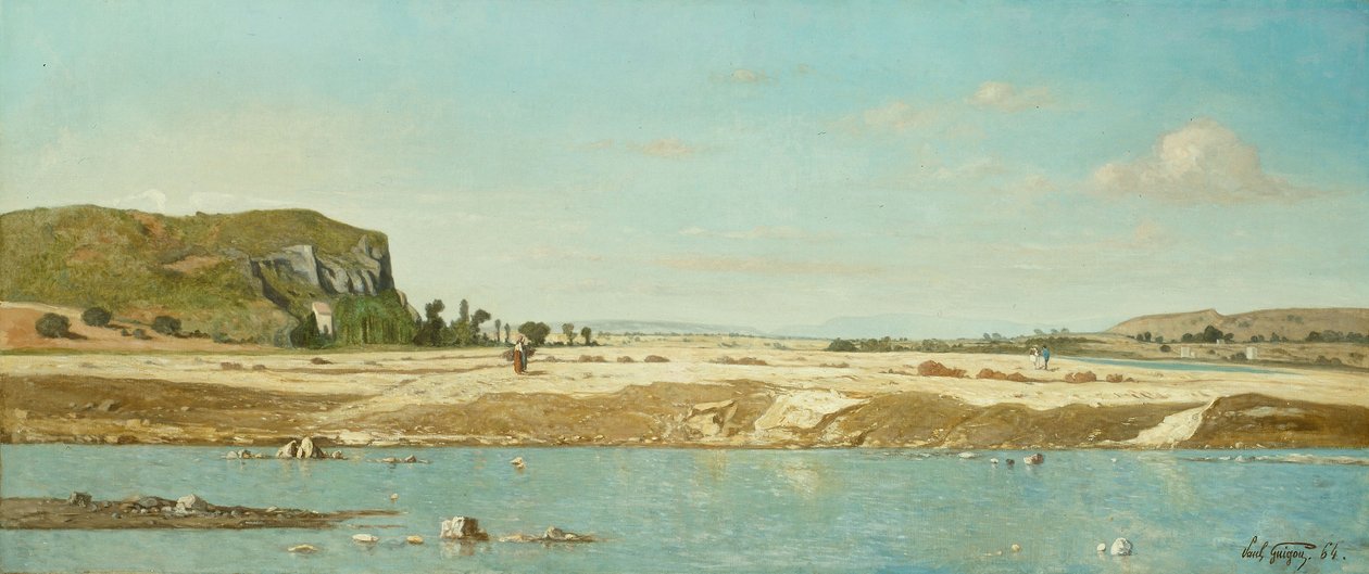 Die Ufer des Flusses Durance bei Saint Paul von Paul Camille Guigou