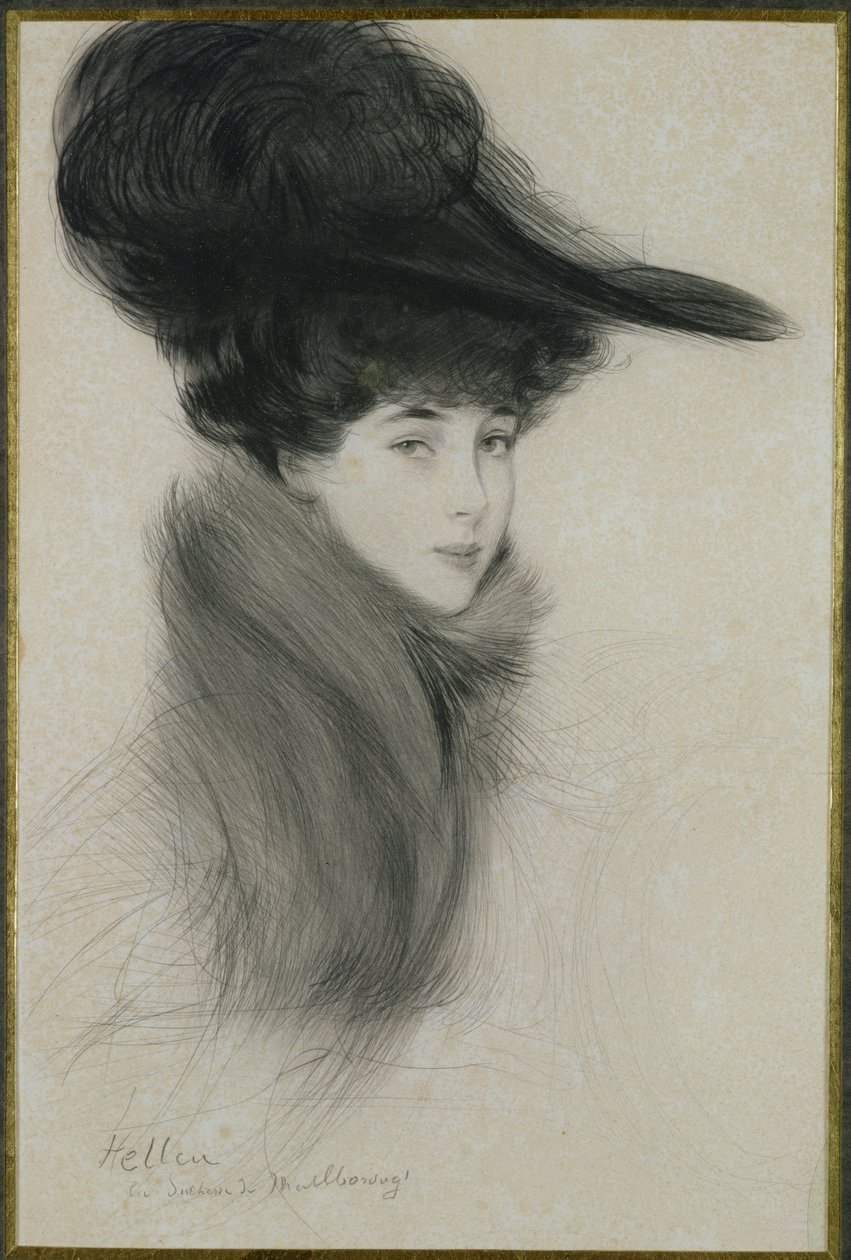 Consuelo Vanderbilt (1877-1964) Herzogin von Marlborough, ca. 1901 (Radierung) von Paul Cesar Helleu