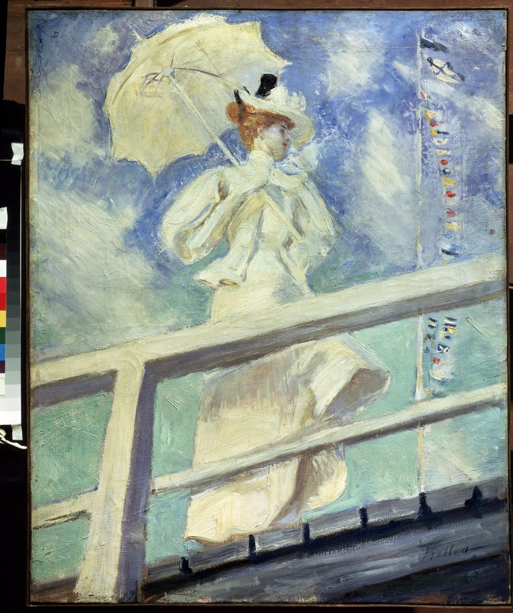 Frau in Weiß von Paul Cesar Helleu