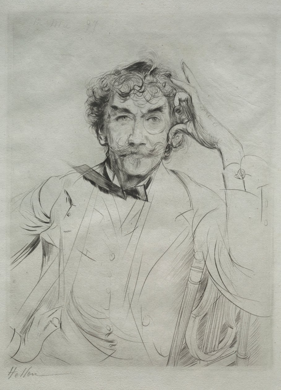 James MacNeill Whistler, 1897 von Paul Cesar Helleu
