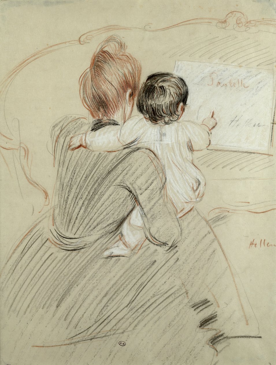 Madame Paul Helleu und ihre Tochter Paulette, 1905 von Paul Cesar Helleu