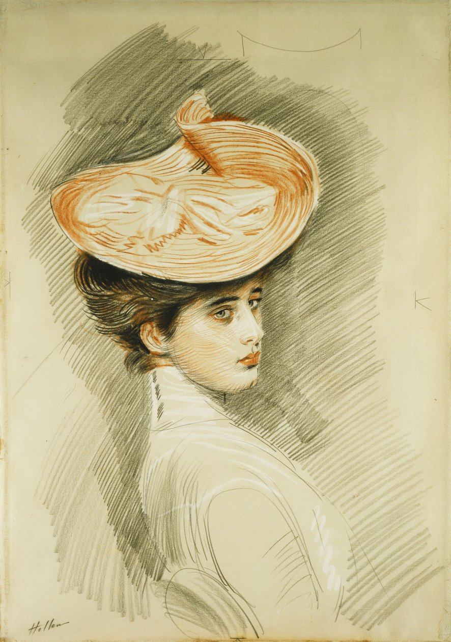 Porträt einer Dame, vermutlich Madame Helleu von Paul Cesar Helleu