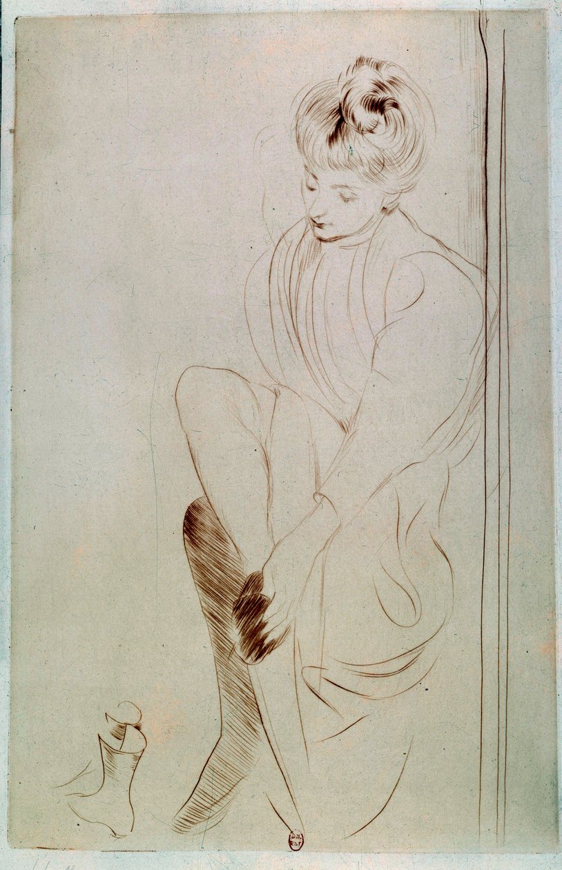 Junge Frau (Zeichnung mit Rötel) von Paul Cesar Helleu