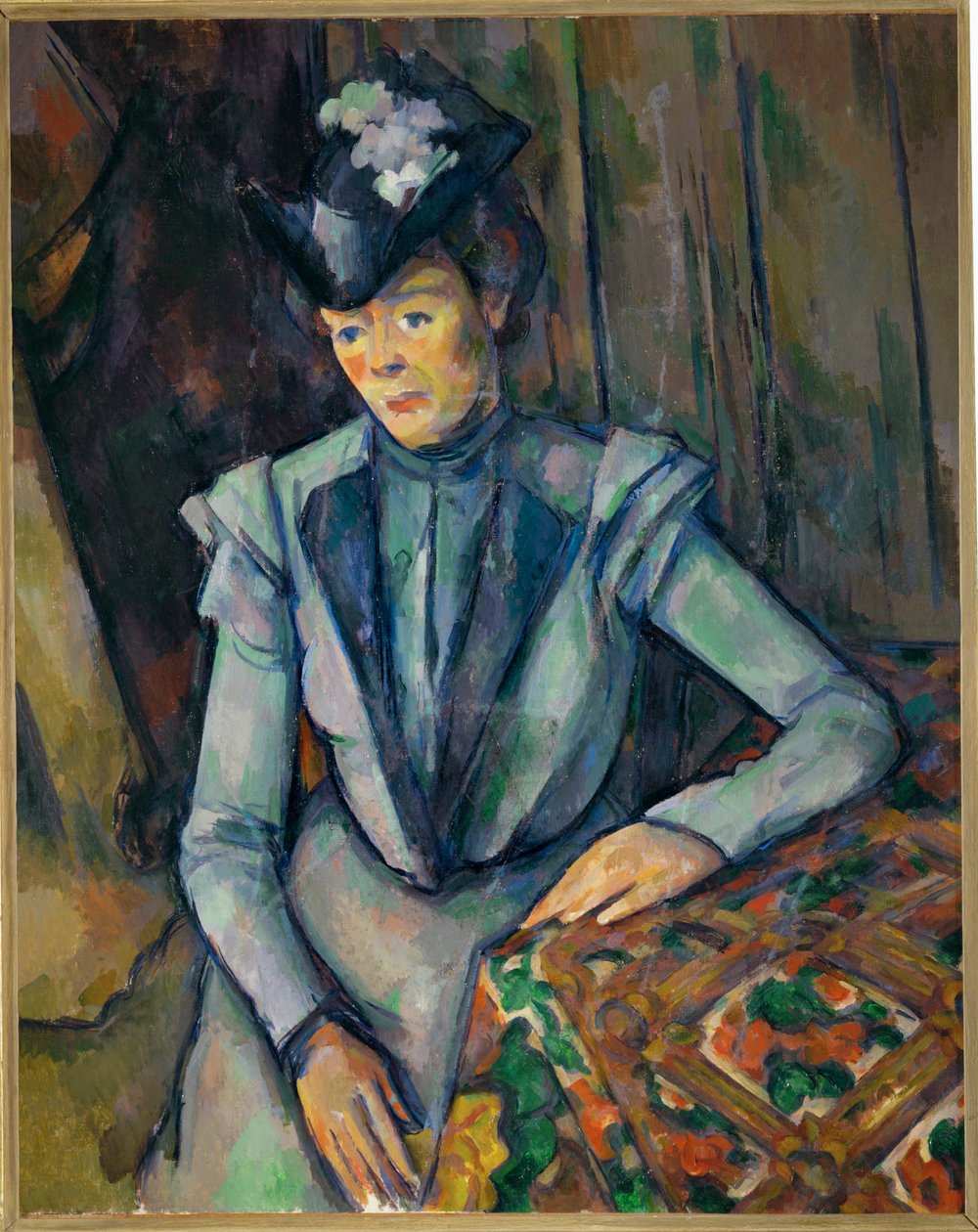 Dame in Blau von Paul Cezanne