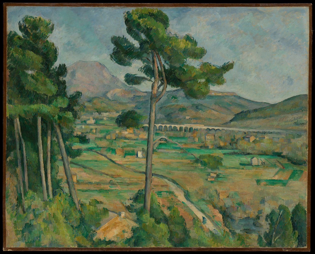 Mont Sainte-Victoire und das Viadukt des Arc-Tals von Paul Cézanne