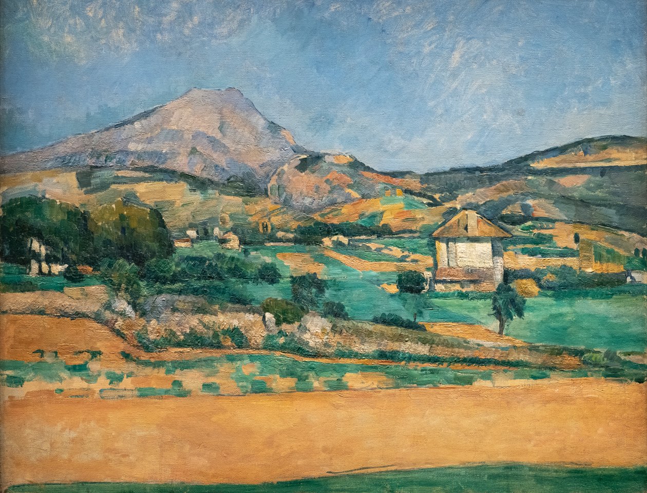 Die Ebene bei Montagne Sainte-Victoire. Blick von Valcros von Paul Cézanne