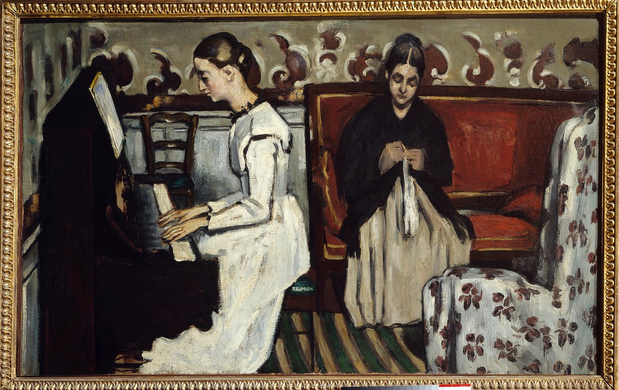 Junges Mädchen am Klavier, Gemälde von Paul Cézanne (1839-1906) von Paul Cézanne