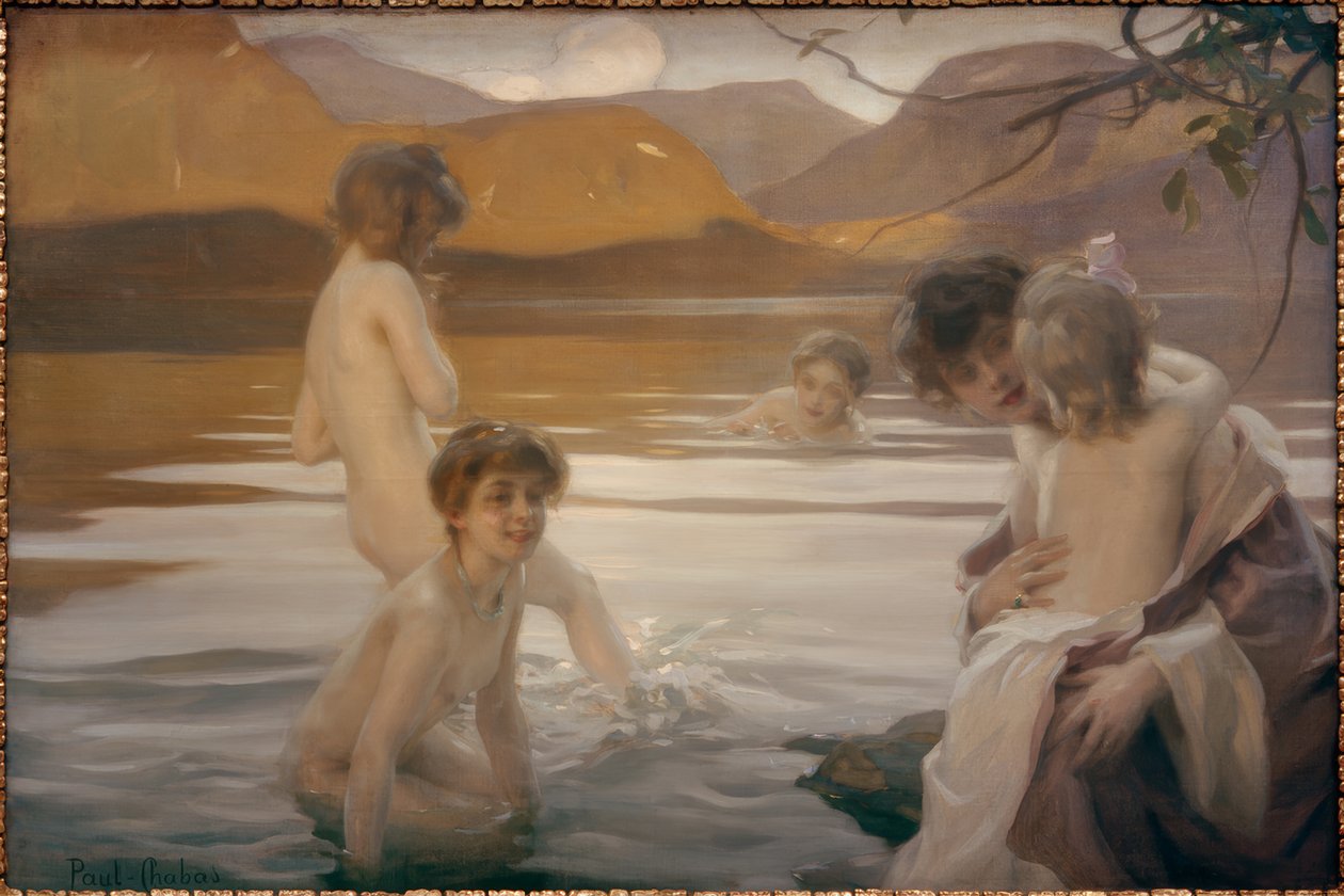 Erstes Bad von Paul Chabas