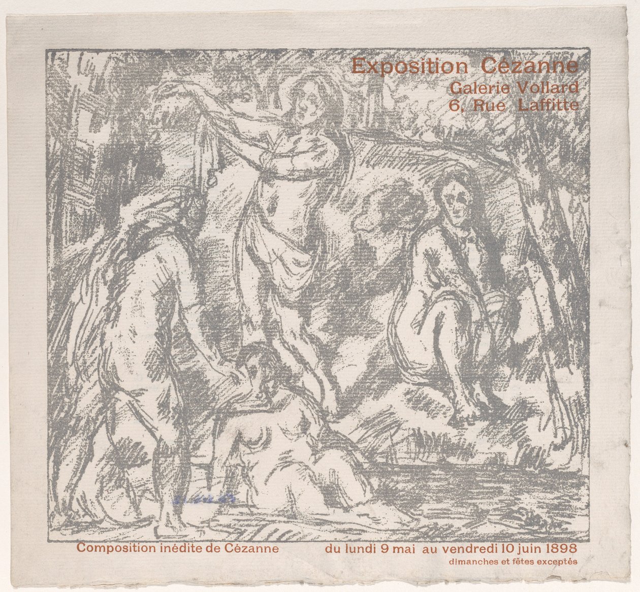 Ausstellungskatalog für eine Cézanne-Show in der Galerie Vollard, 9. Mai - 10. Juni 1898 von Paul Cézanne