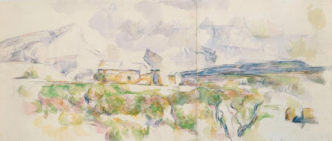 Der Berg Sainte-Victoire, gesehen aus den Lauves von Paul Cézanne