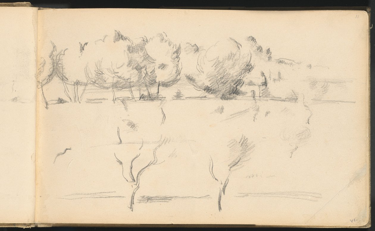 Landschaft mit Bäumen von Paul Cézanne
