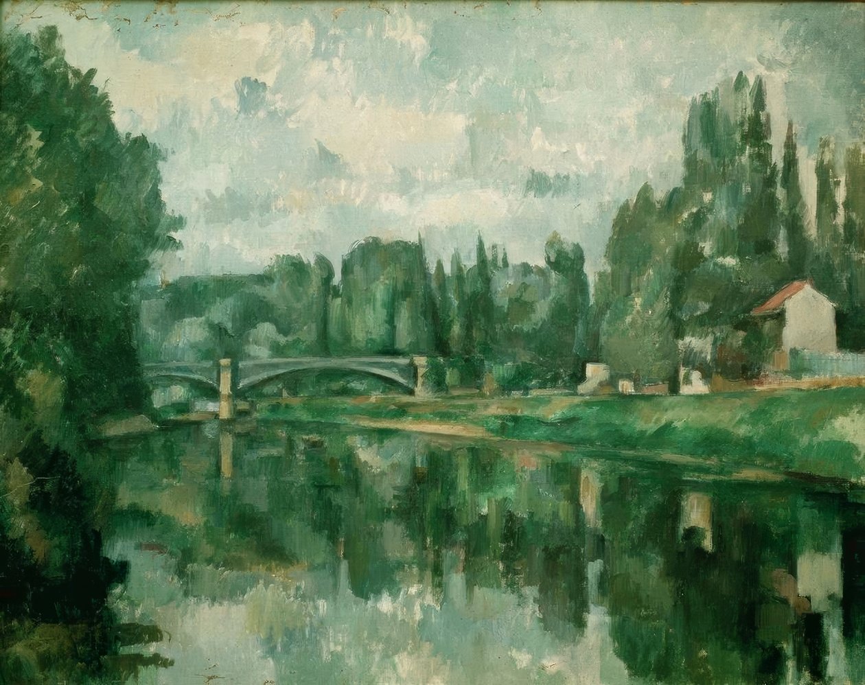 Die Brücke von Creteil (Brücke über die Marne, in Creteil) von Paul Cézanne