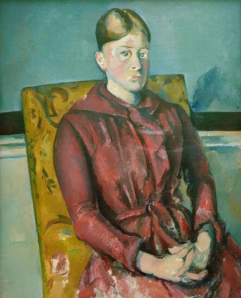 Madame Cézanne im gelben Sessel von Paul Cézanne