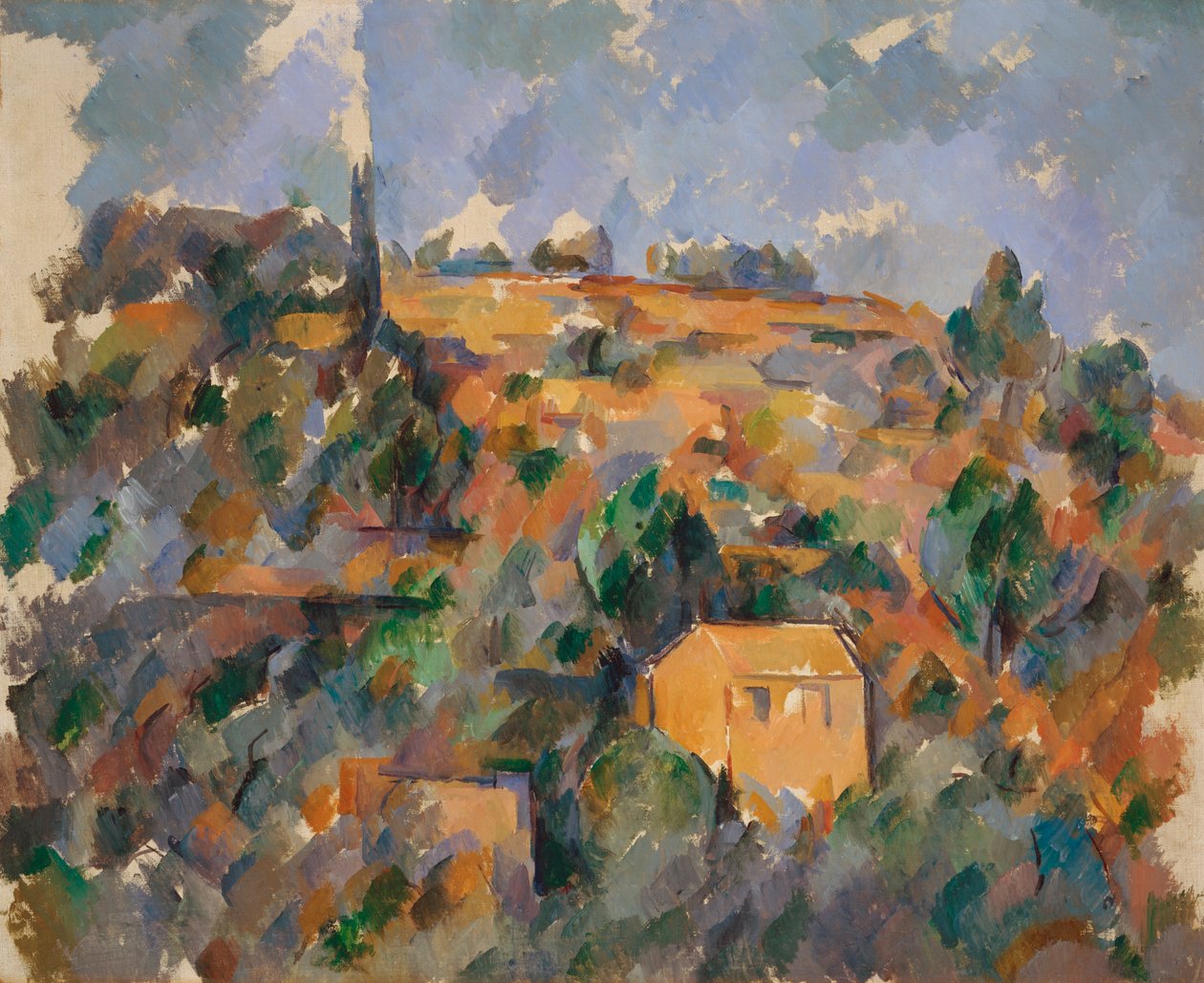 Häuser auf dem Hügel, Provence von Paul Cézanne