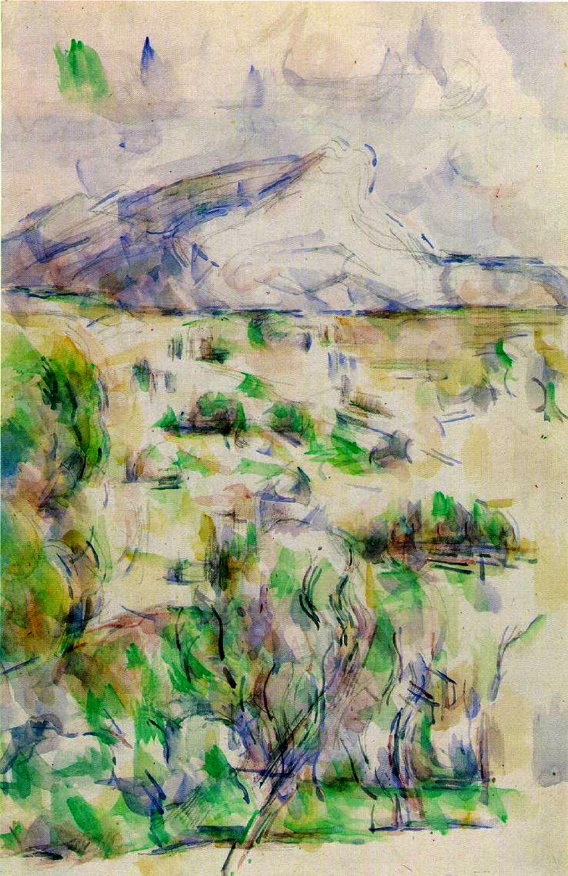 Mont Sainte Victoire von les Lauves, 1902-06 von Paul Cézanne
