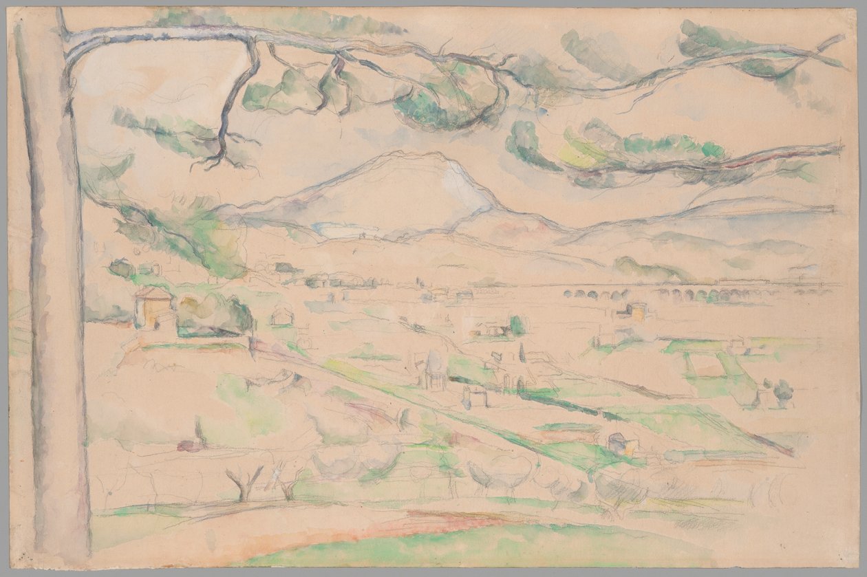 Montagne Sainte-Victoire (Das Arc-Tal) von Paul Cézanne