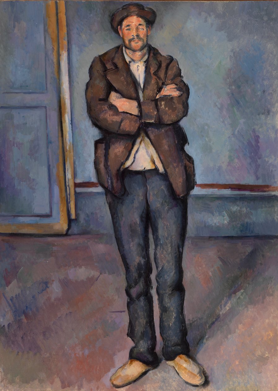 Bauer steht mit verschränkten Armen von Paul Cézanne