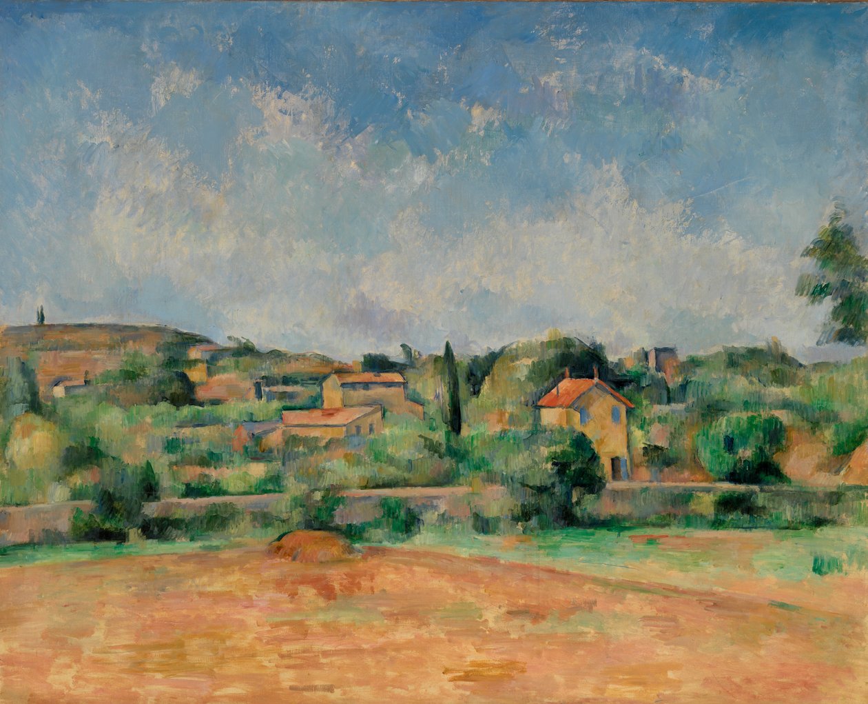 Die Bellevue-Ebene / Die roten Erden (La plaine de Bellevue / Les terres rouges) von Paul Cézanne