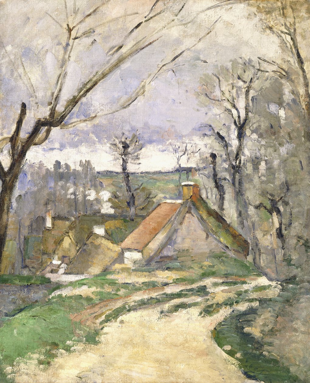 Die Hütten von Auvers, 1872-73 von Paul Cézanne