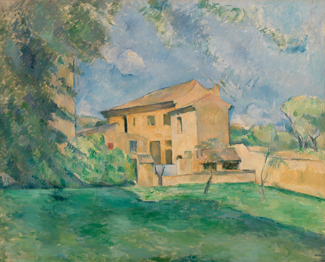Der Bauernhof am Jas de Bouffan von Paul Cézanne