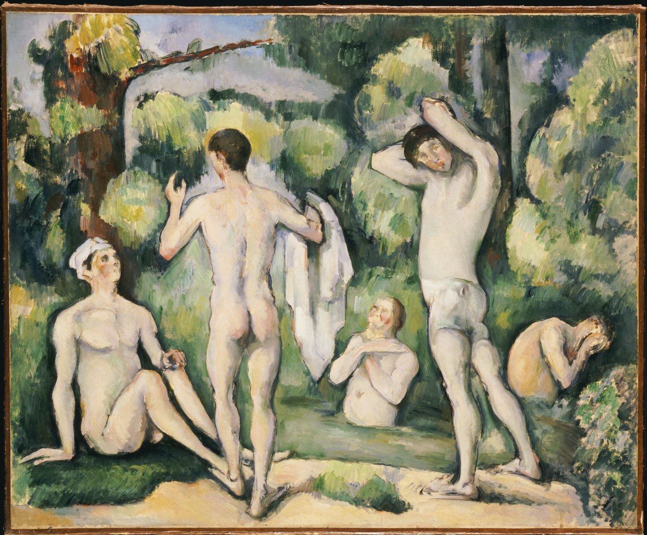 Die fünf Badenden, ca. 1880-82 von Paul Cézanne