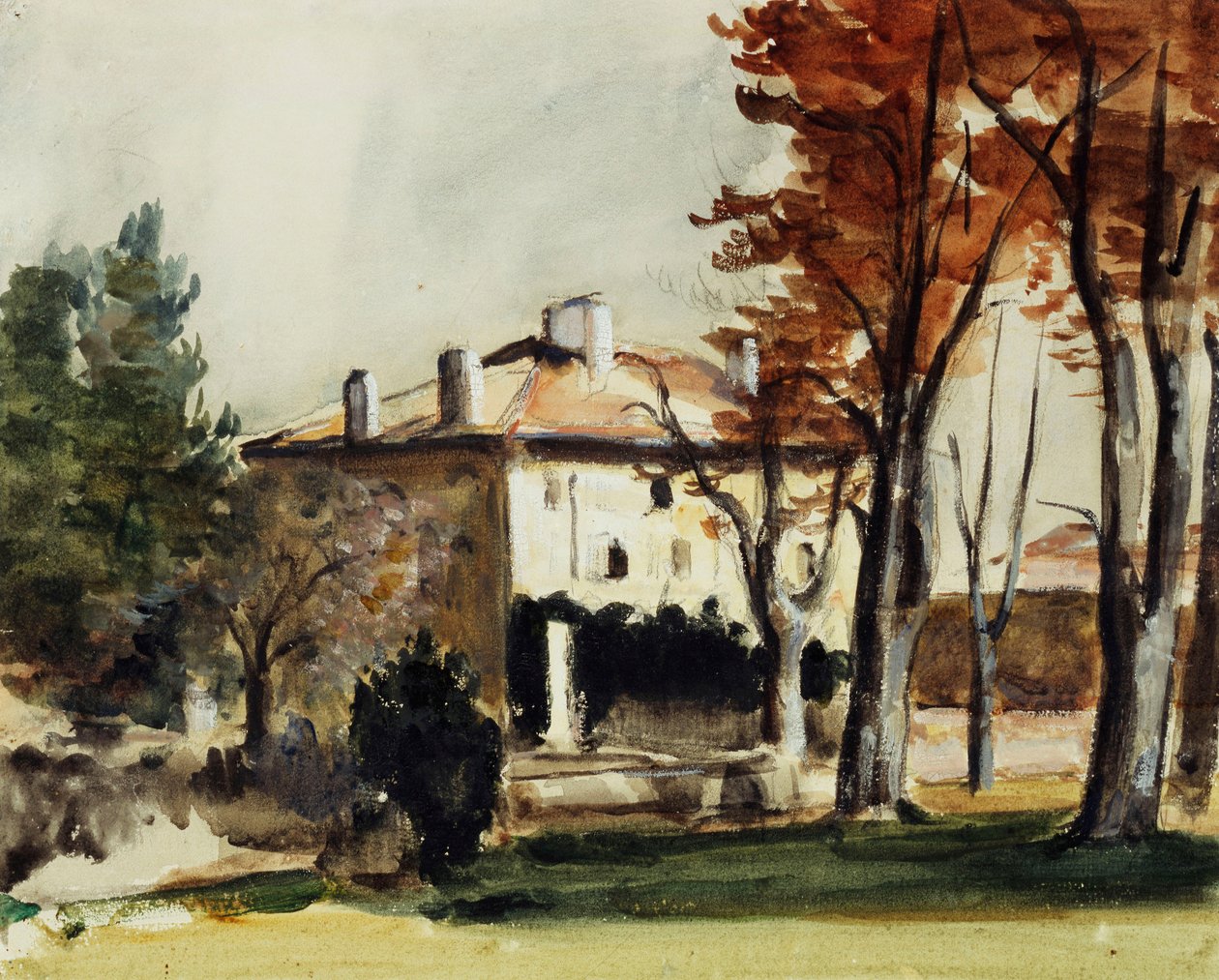 Das Haus des Jas de Bouffan von Paul Cézanne