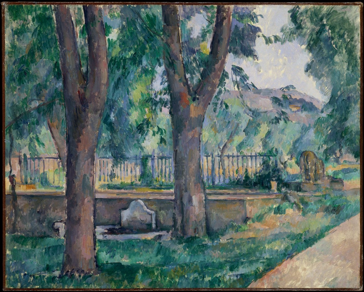 Der Pool bei Jas de Bouffan, ca. 1885-86 von Paul Cézanne