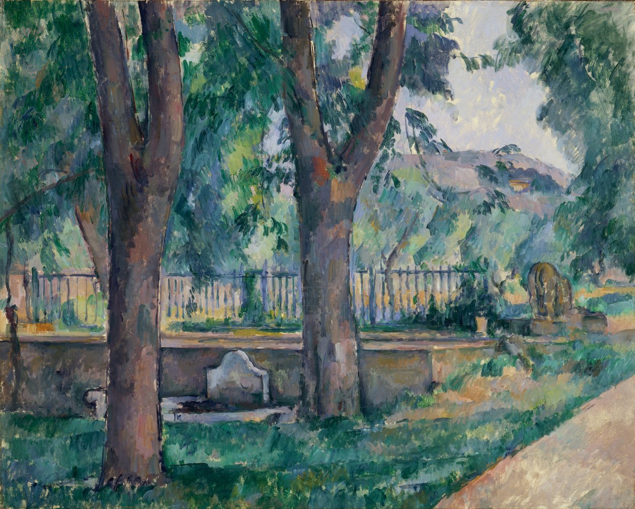 Der Teich bei Jas de Bouffan, ca. 1885-86 von Paul Cézanne
