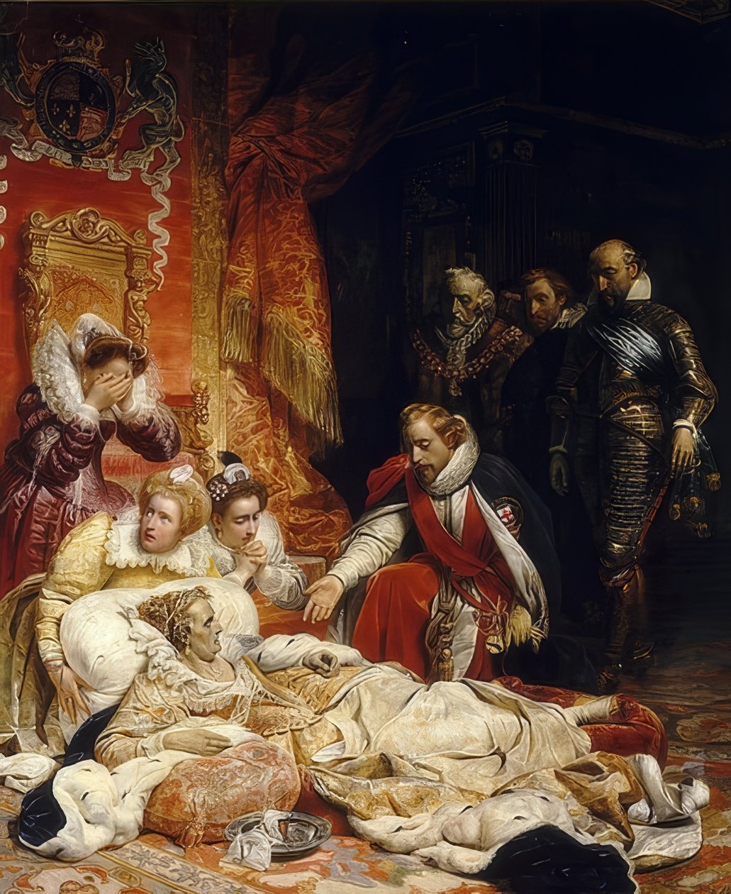 Der Tod der Königin Elisabeth I. von England von Paul Delaroche