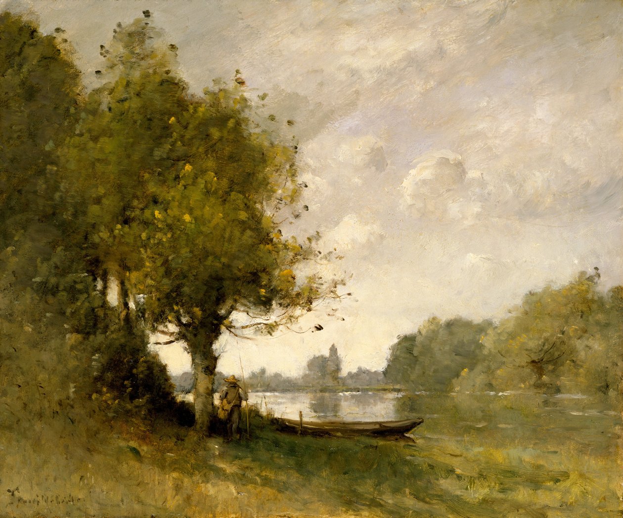 Ein Teich in der Nähe von Nangis (1880-95) von Paul Desire Trouillebert